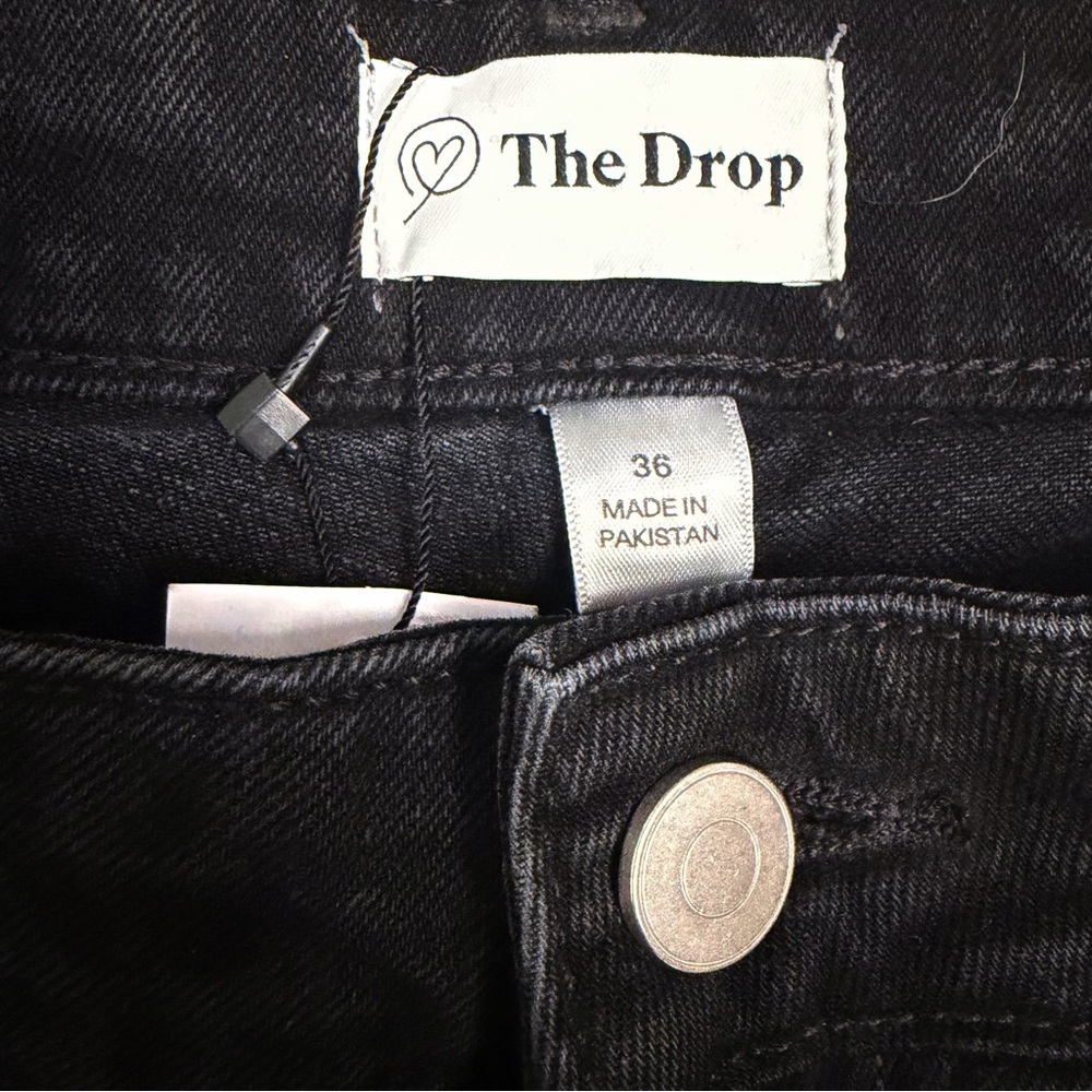 The Drop Women's Straight Leg Black Jeans, 36, Plus Size Dark Academia Blokecore - Picture 6 of 10